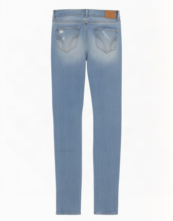 Blugi skinny distressed pentru femei Hollister US 0 XS W24 L33 Bumbac albastru