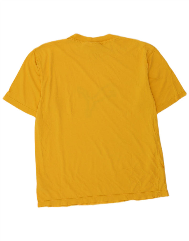 Tricou grafic Puma pentru bărbați Top din bumbac galben mediu