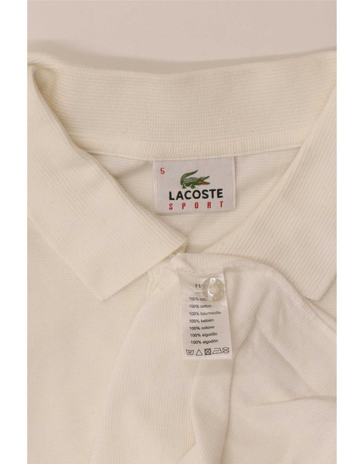Tricou polo Lacoste pentru bărbați mărimea 5 mare, alb, bumbac