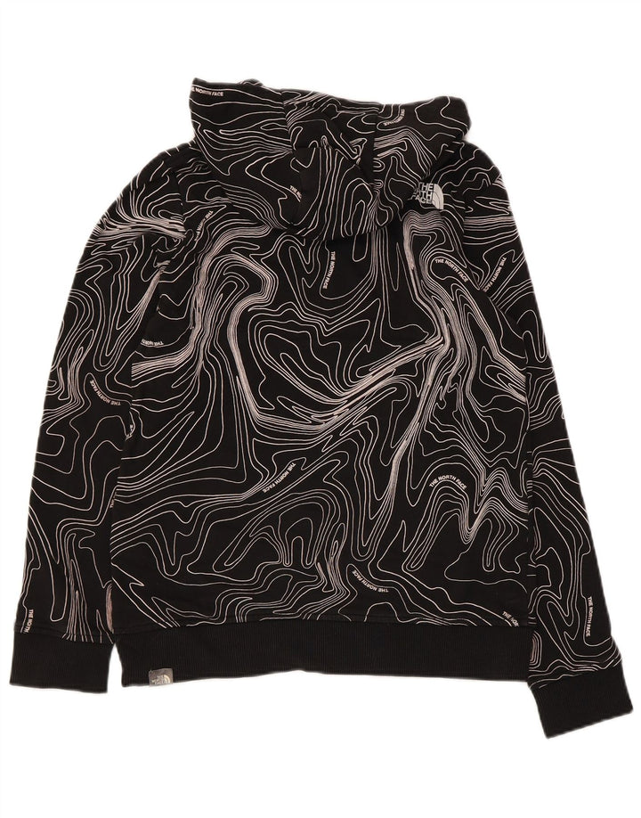 Pulover cu glugă The North Face pentru băieți, cu model abstract, 11-12 ani, mare, negru