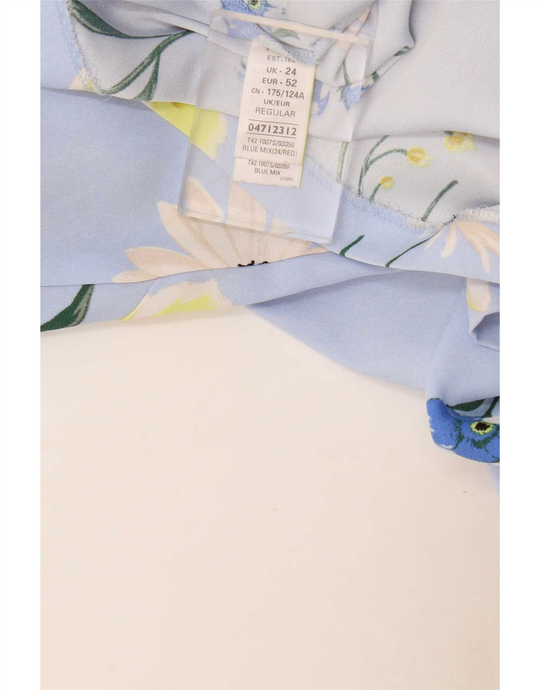 Rochie schimbătoare pentru femei Marks & Spencer UK 24 4XL Albastru Poliester floral