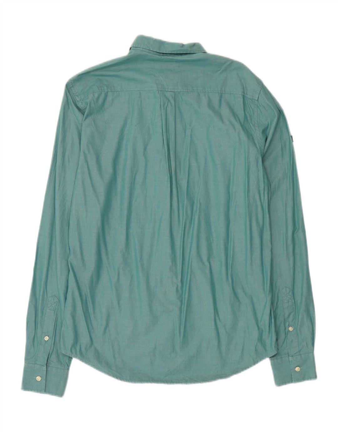 Cămașă pentru bărbați SUPERDRY, de culoare obișnuită, din bumbac verde mic