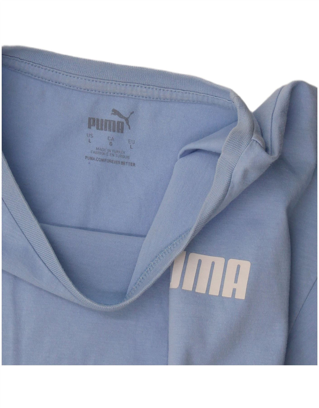 Tricou Puma pentru femei Crop Top UK 16 Large Blue