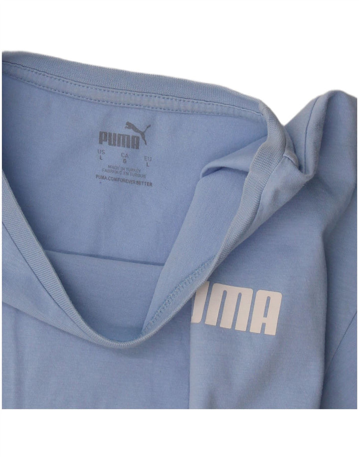 Tricou Puma pentru femei Crop Top UK 16 Large Blue
