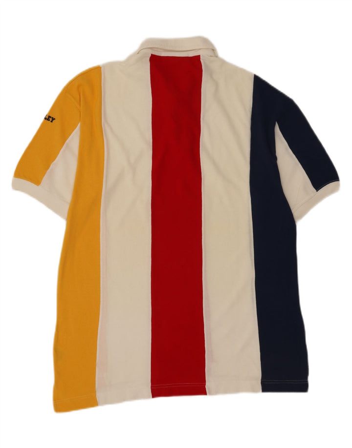 Tricou polo pentru bărbați Sisley, bumbac cu dungi multicolore