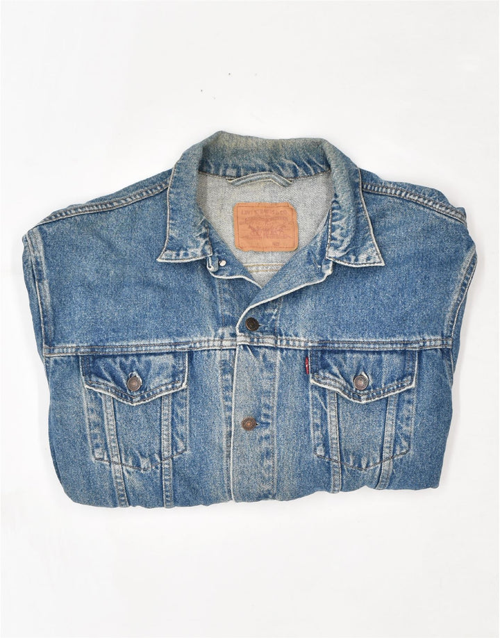 Jachetă de blugi pentru bărbați LEVI'S UK 42 XL Bumbac albastru