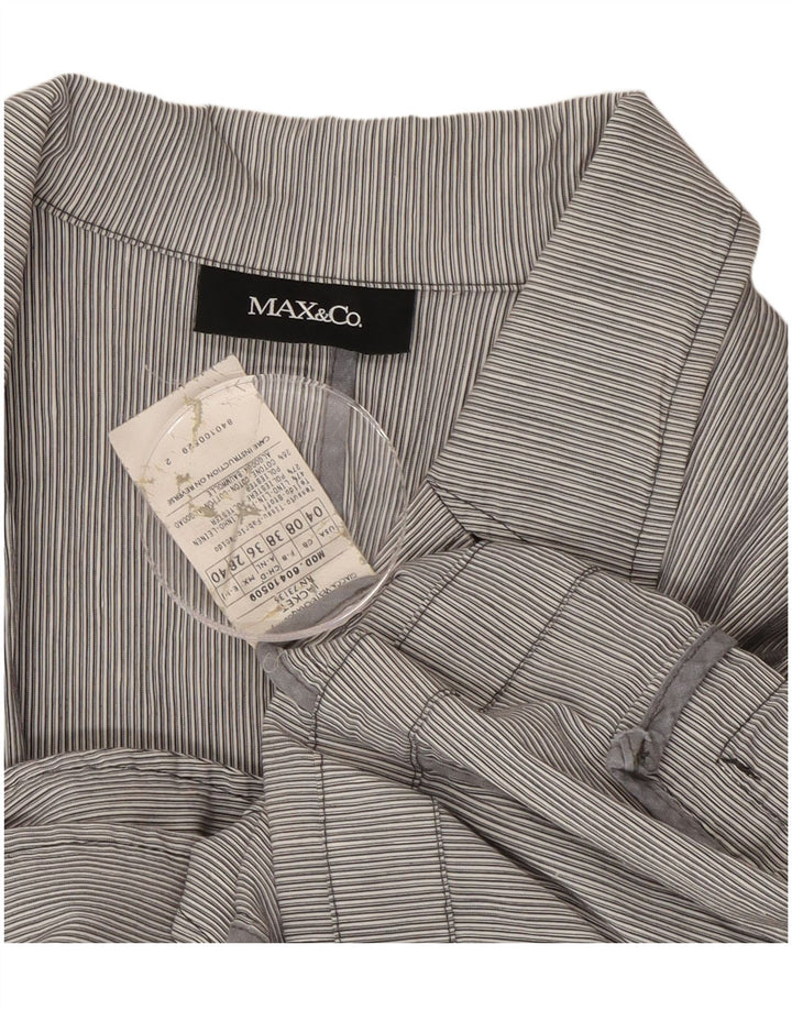 Max & Co. Jachetă pentru femei cu mâneci 3/4, Marea Britanie 8, cu dungi mici, albastre