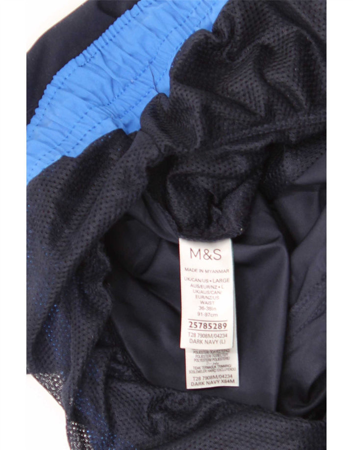 Pantaloni scurți de înot pentru bărbați Marks & Spencer, mari, albastru, poliester