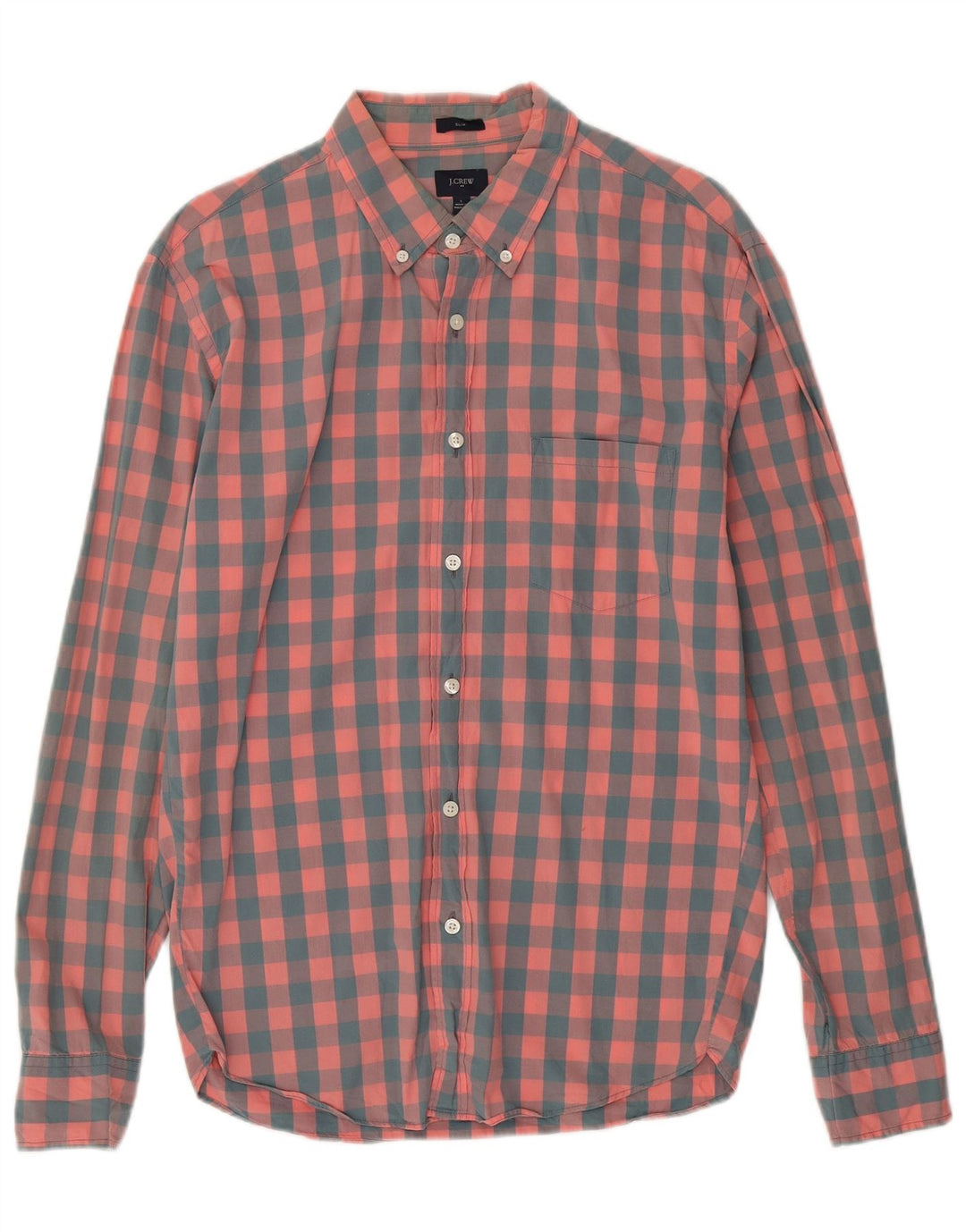 Cămașă subțire pentru bărbați J. Crew, mare, roz vichy