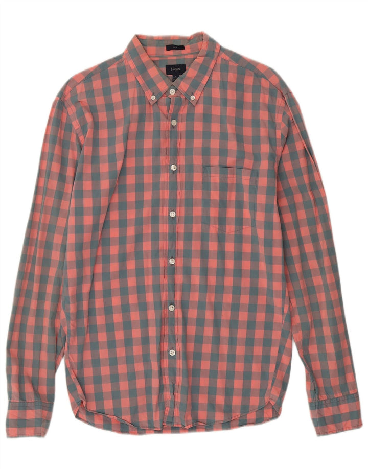 Cămașă subțire pentru bărbați J. Crew, mare, roz vichy