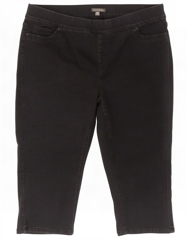 Marks & Spencer Blugi Capri Autograph pentru femei UK 20 2XLW40 L20 Bumbac negru