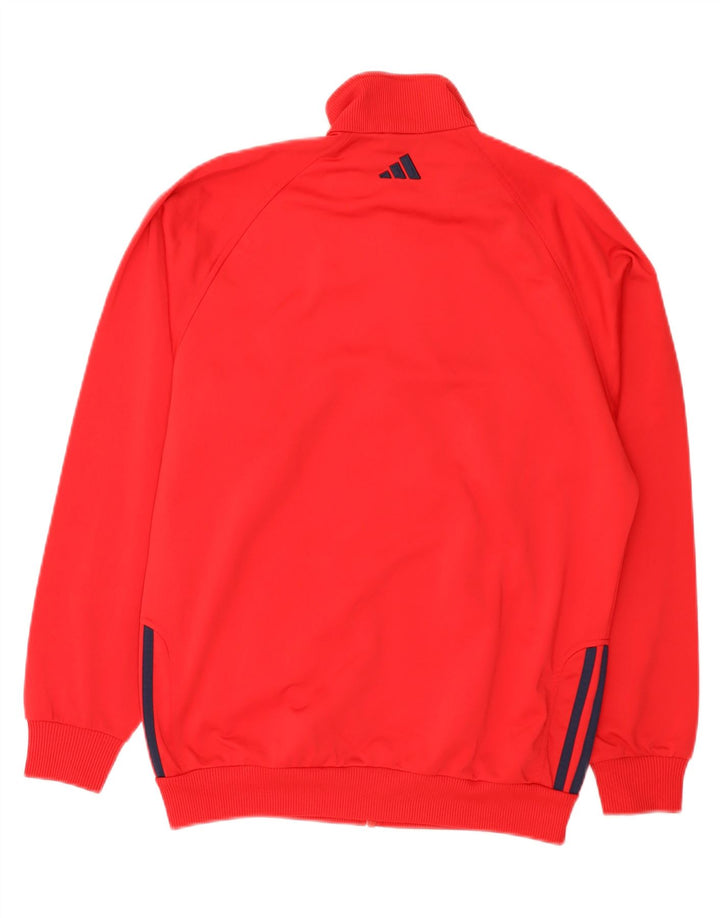 Jachetă de trening pentru băieți Adidas 15-16 ani poliester roșu
