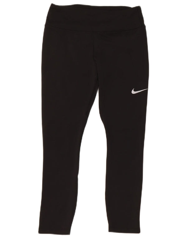 Leggings crop pentru femei Nike Dri Fit UK 10 Poliester negru mic