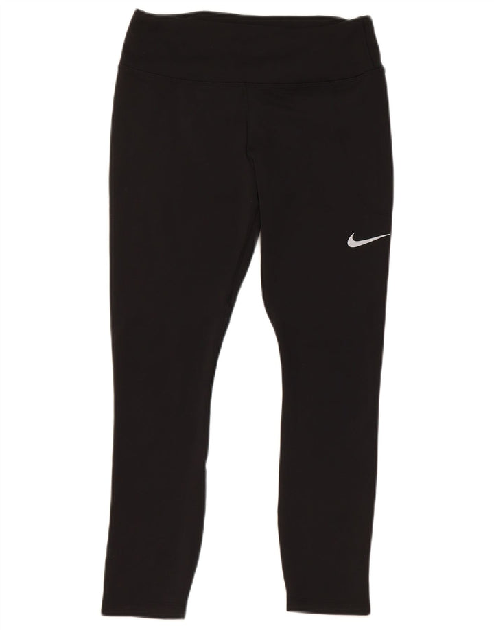Leggings crop pentru femei Nike Dri Fit UK 10 Poliester negru mic