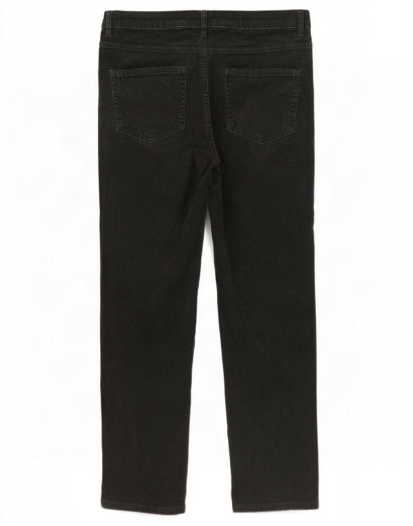 Marks & Spencer Pantaloni crop din velur pentru femei UK 12 Medium W30 L25 Kaki