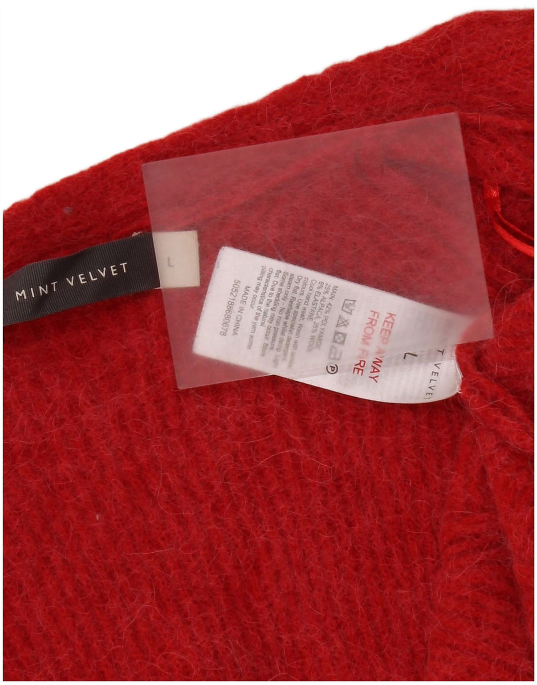 MINT VELVET Pulover cardigan deschis supradimensionat pentru femei UK 16 Large Red