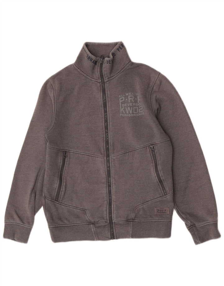 Jachetă de trening pentru bărbați vintage din bumbac gri mediu