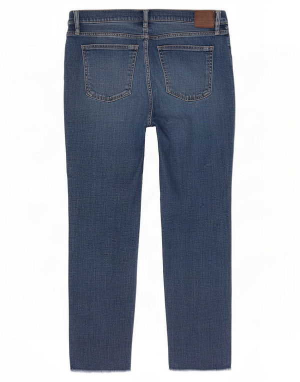Gap Womens Girlfriend Distressed Mid Rise Slim Jeans W30 L27 Blue
