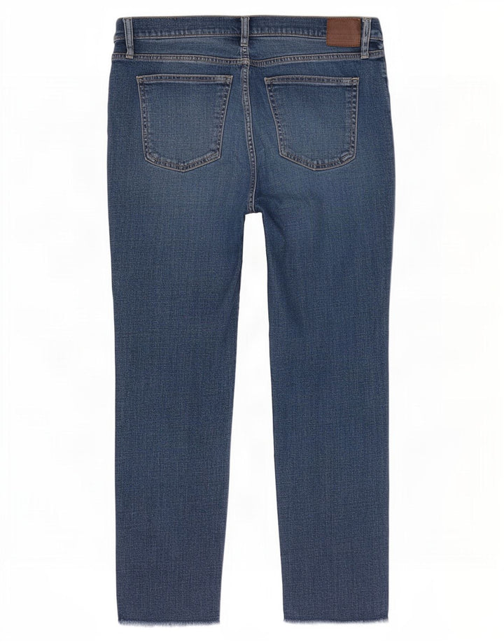 Blugi subțiri cu talie medie Gap pentru femei Girlfriend Distressed W30 L27 Blue