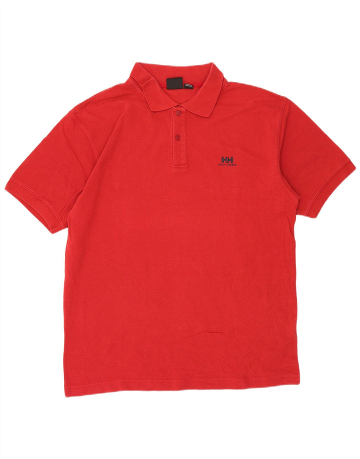 Tricou polo Helly Hansen pentru bărbați, bumbac roșu mare