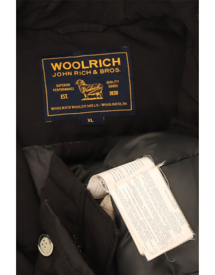 Jachetă căptușită supradimensionată pentru femei Woolrich, UK 18 XL, bumbac negru