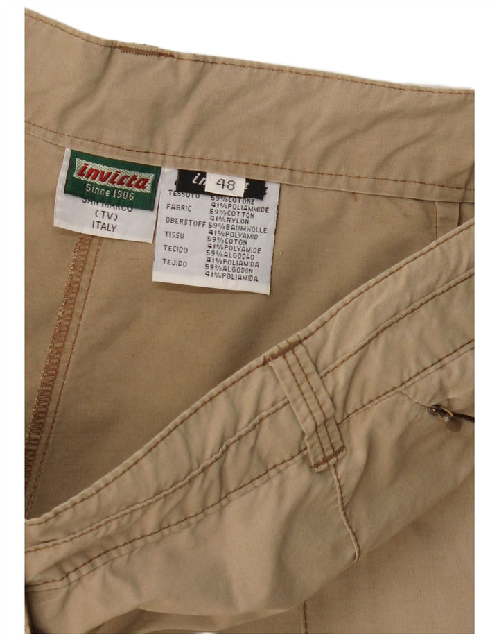 INVICTA Pantaloni casual drepti pentru bărbați IT 48 Medium W30 L32 Bej Bumbac