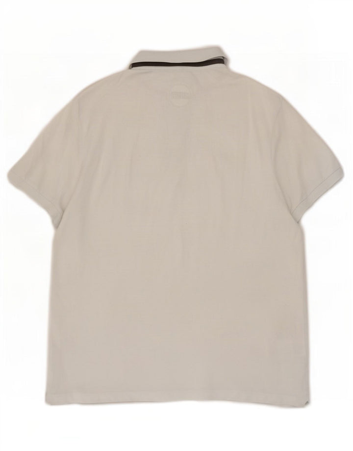 Tricou polo pentru bărbați Colmar, mare, alb, elastan
