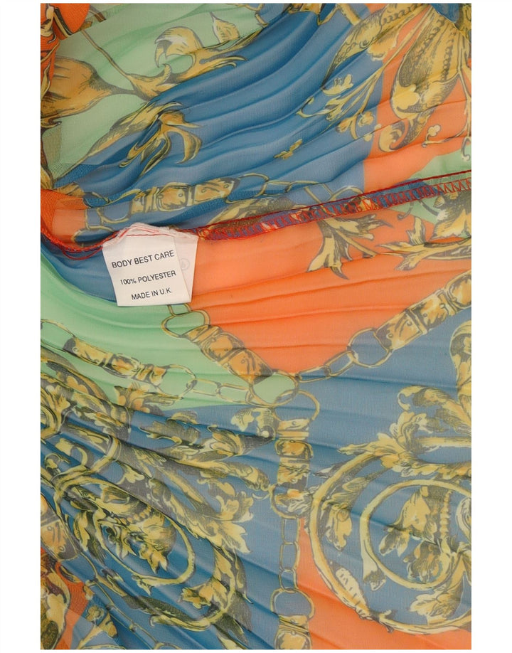 Fusta de damă vintage în formă de A W25 XS poliester floral multicolor