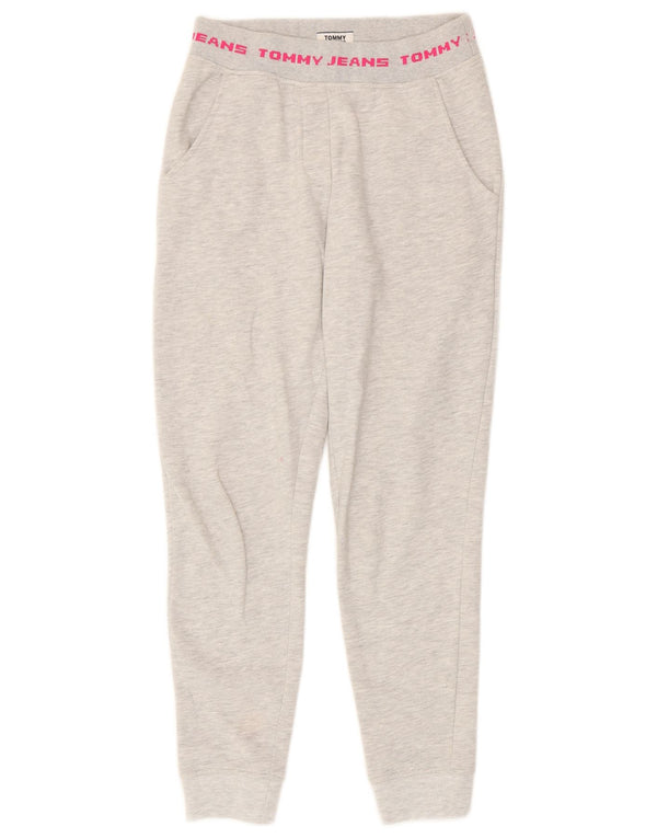 Pantaloni de trening grafic Tommy Hilfiger pentru femei Joggeri UK 6 XS Gri