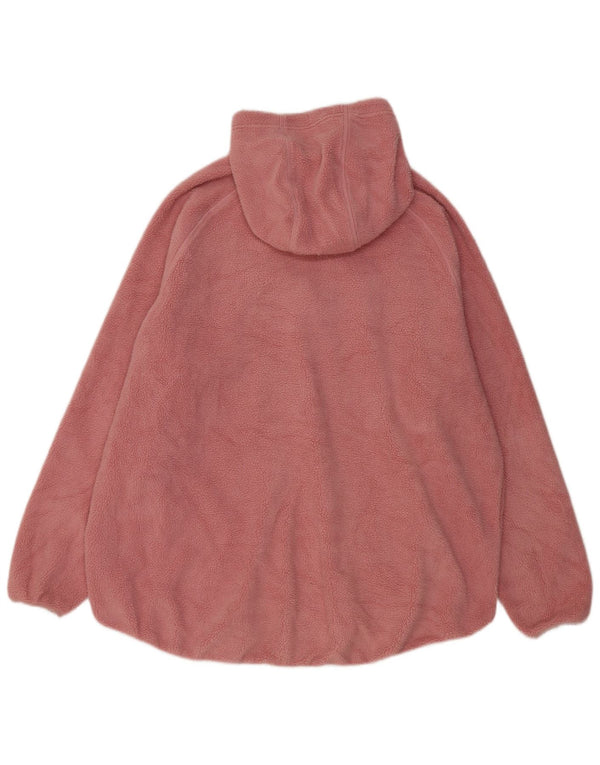 Pulover Fila pentru femei, cu fermoar și gât, din lână UK 22 3XL, poliester roz