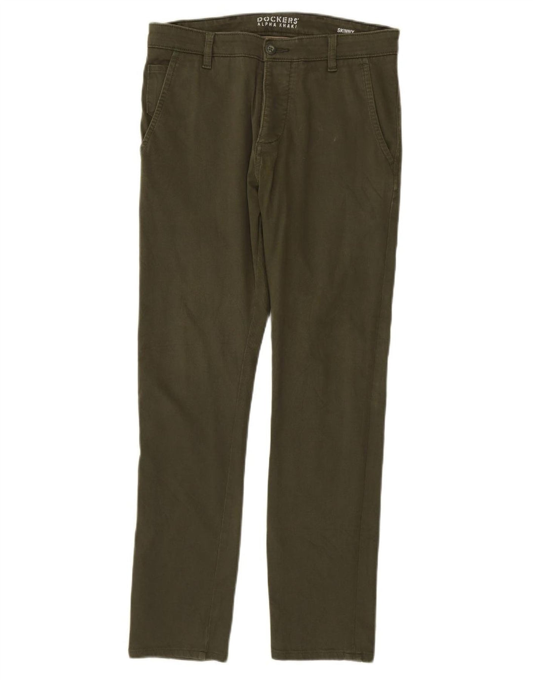 DOCKERS Pantaloni chino skinny kaki pentru bărbați L30 L32 bumbac verde
