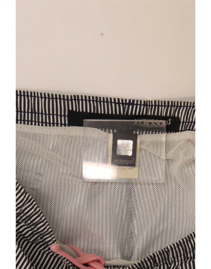 Pantaloni scurți de înot Jeckerson pentru bărbați, mari, bleumarin, poliester cu dungi