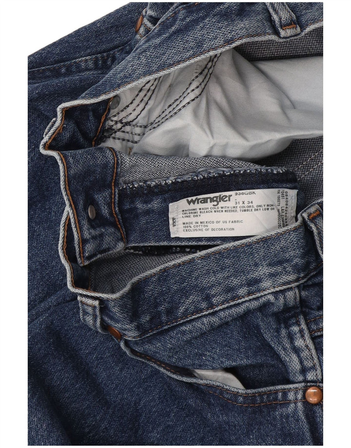 Blugi drepti pentru bărbați Wrangler W31 L34 Bumbac albastru