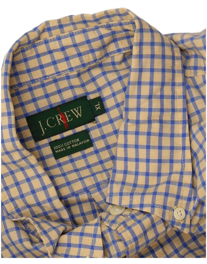 Cămașă pentru bărbați J. CREW XL, bumbac cu carouri galbene