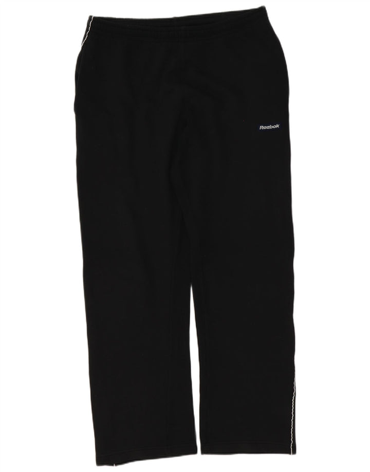 Pantaloni de trening Reebok pentru bărbați, bumbac mediu negru