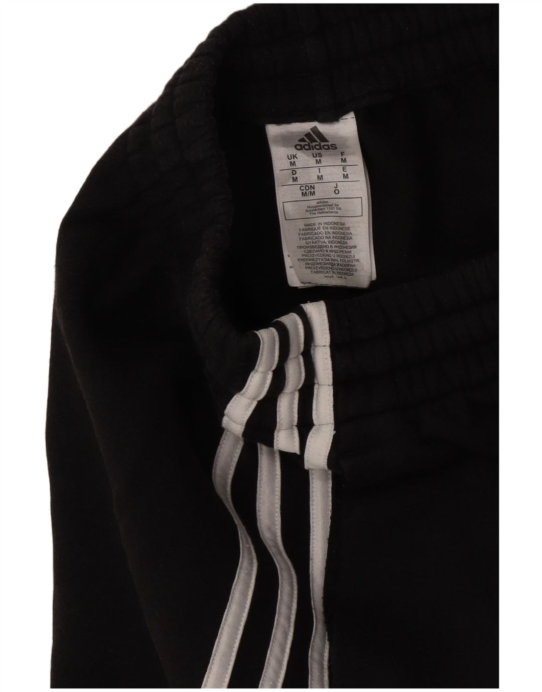 Pantaloni de trening pentru bărbați Adidas Pantaloni de jogging, bumbac mediu negru