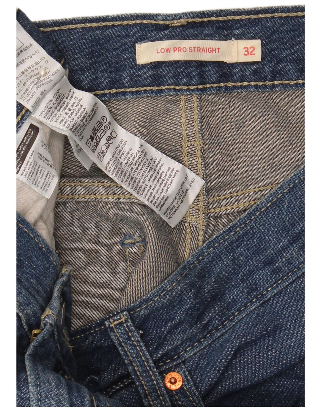 Blugi Levi's Low Pro Straight pentru bărbați W32 L32 Bumbac albastru