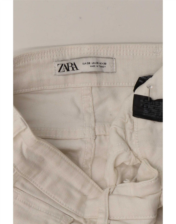 Blugi pentru bărbați slim învechiți Zara EU 38 Mici L30 L27 Bumbac alb