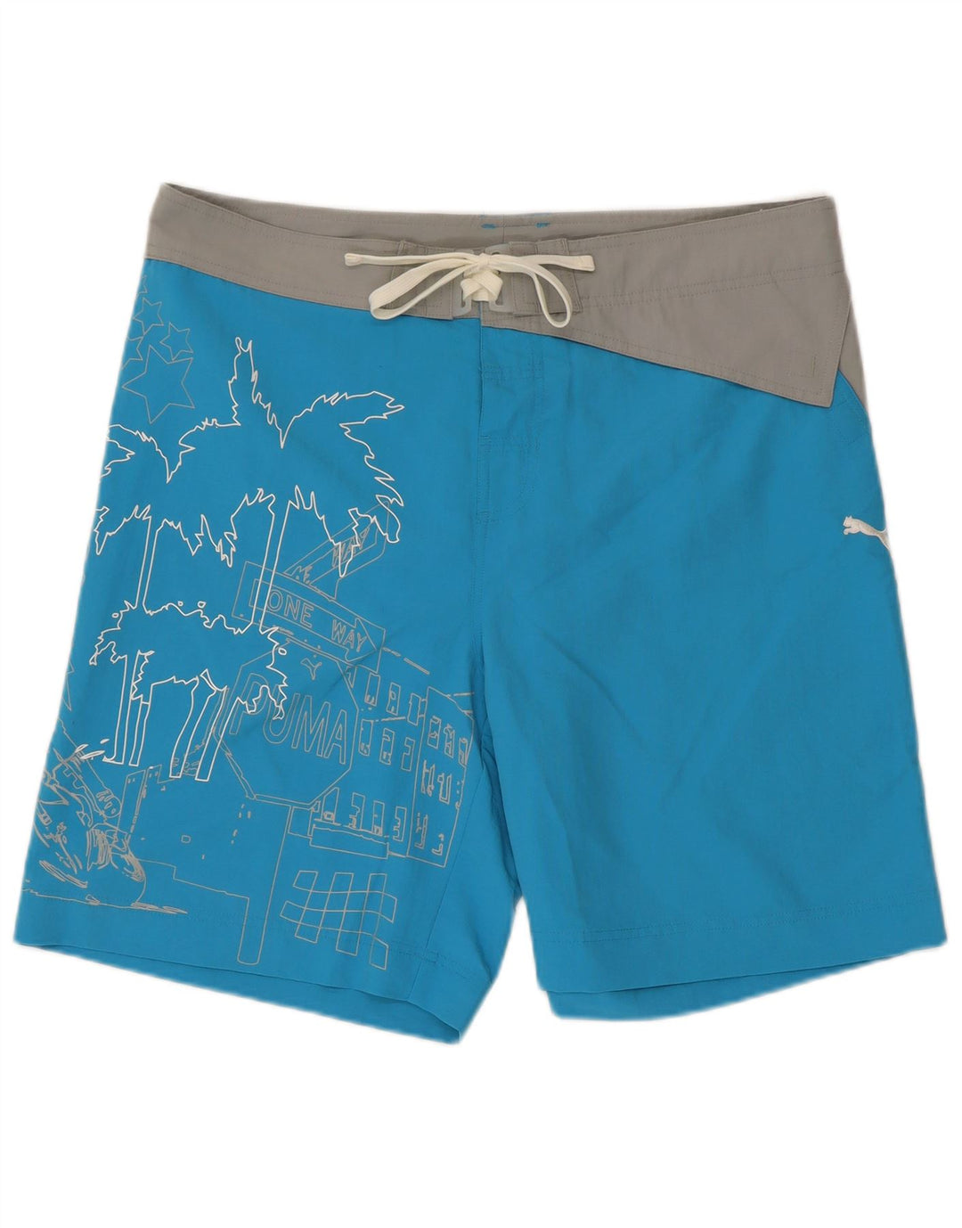 Pantaloni scurți de înot Puma pentru bărbați, mari, albastru, poliester