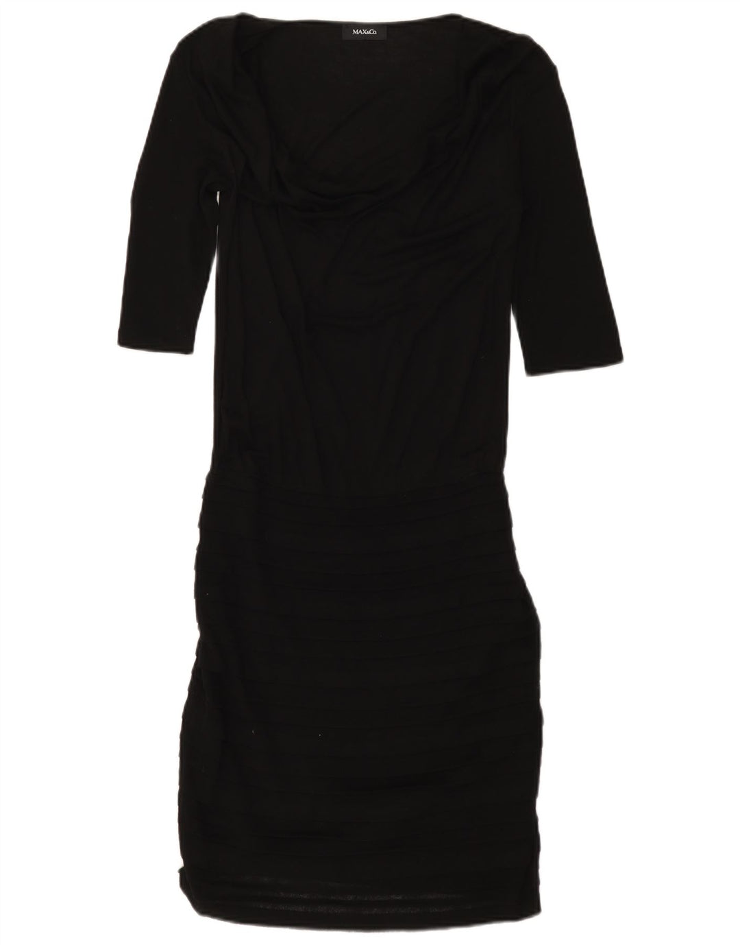 Max & Co. Rochie pentru femei cu mâneci 3/4, UK 8, neagră