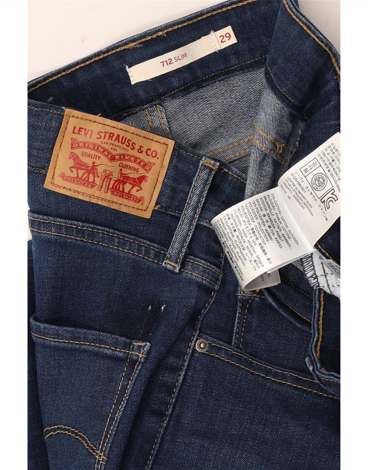 Blugi Levi's 712 Slim pentru femei W29 L28 Bumbac albastru