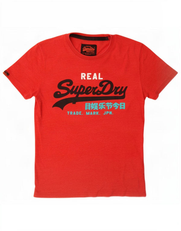 Tricou grafic pentru bărbați Superdry Top din bumbac roșu mediu