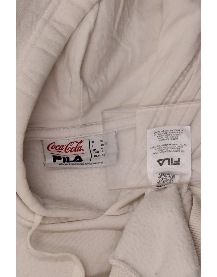 Pulover Fila Coca-Cola Graphic Hoodie pentru bărbați, mic, alb