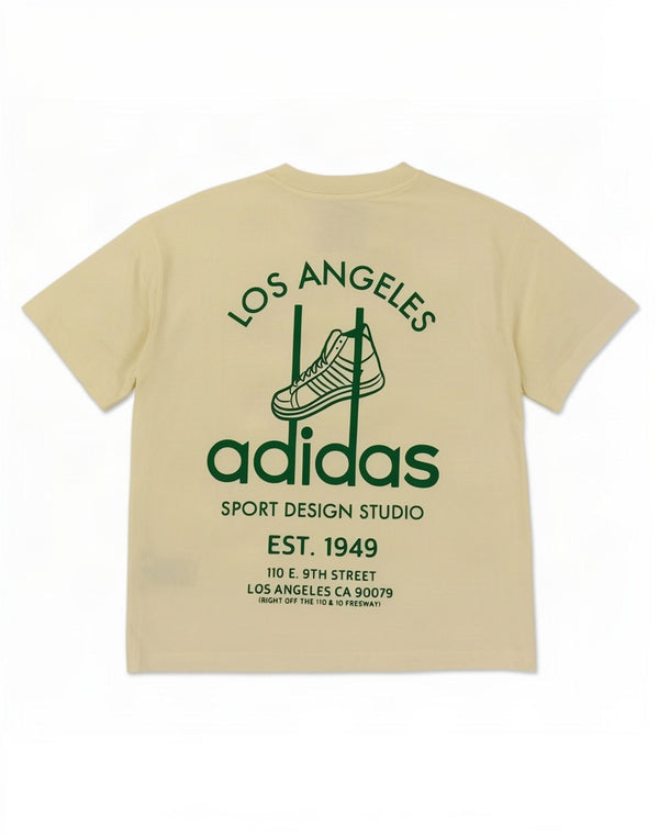Tricou grafic Adidas Loose Fit Top XS Bumbac galben