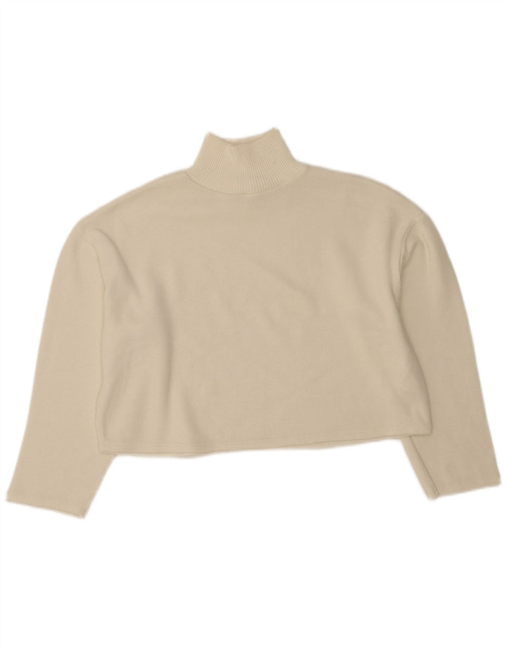Pulover oversize cu gât țestoasă pentru femeie Zara UK 10 Small Off White