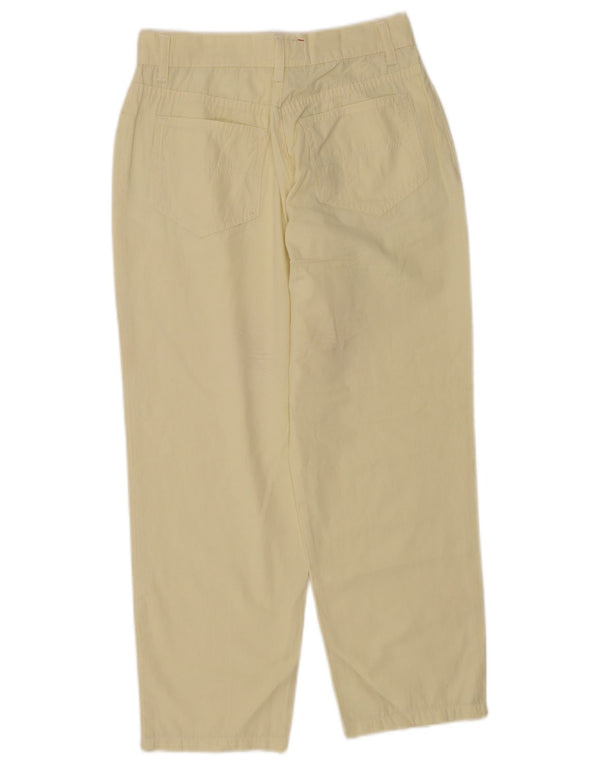 Laura Biagiotti Pantaloni tăiați pentru femei cu talie înaltă IT 42 Medium W24 L24 Yel