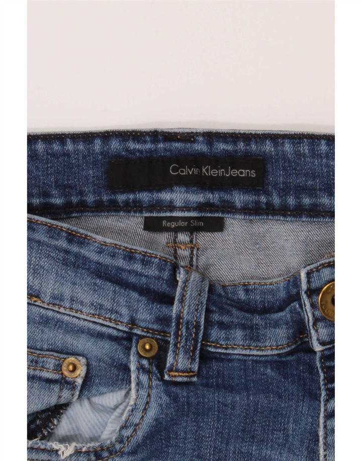 Blugi slim pentru bărbați Calvin Klein W34 L32 albastru