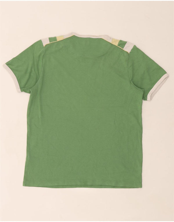 Tricou grafic pentru bărbați French Connection Top mic verde din bumbac color bloc