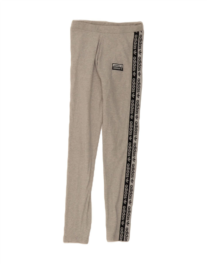 ADIDAS Womens Graphic Leggings UK 6 XS  Grey Vintage Adidas and Second-Hand Adidas from Messina Hembry 