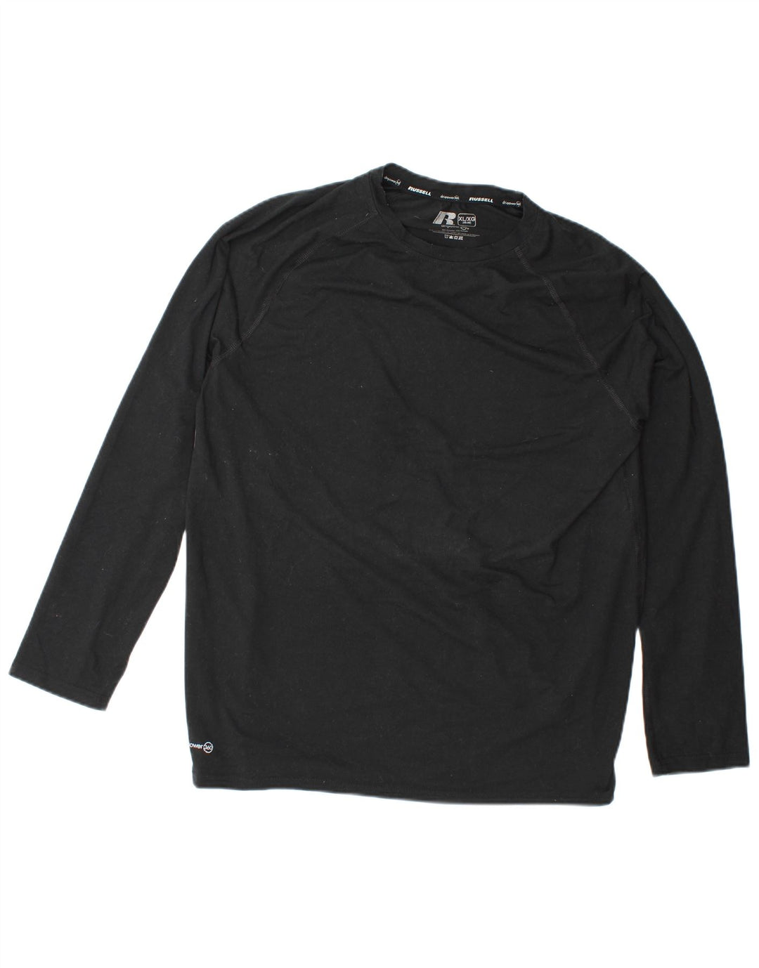 RUSSELL ATHLETIC pentru bărbați Dri-Power Top cu mânecă lungă XL poliester negru